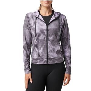 5.11 TACTICAL PT-R Emily Full Zip‎ Tie Dye Hoodie Purple Watercolor Camo Size S